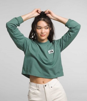 The North Face Long Sleeve Heritage Patch Tişört Kadın Yeşil | ISTANBUL UAEL