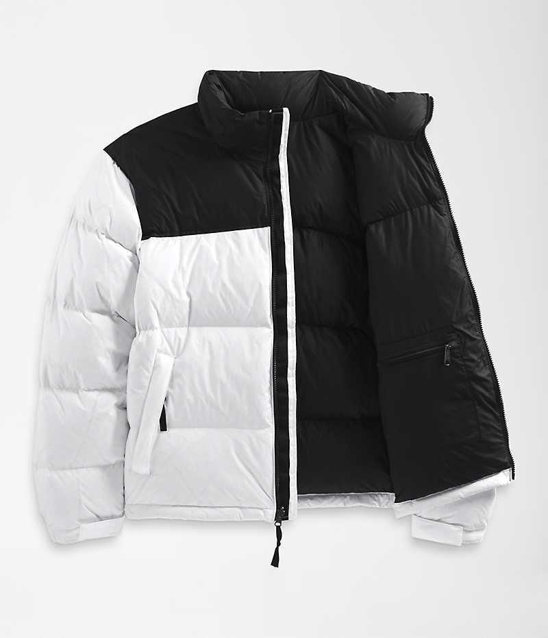The North Face 1996 Retro Nuptse Aşağı Ceket Erkek Beyaz Siyah | TÜRKIYE ANOY