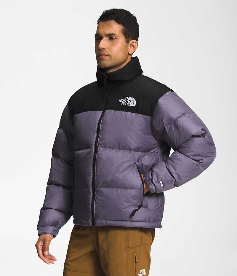 The North Face 1996 Retro Nuptse Aşağı Ceket Erkek Mor Siyah | TÜRKIYE STKF