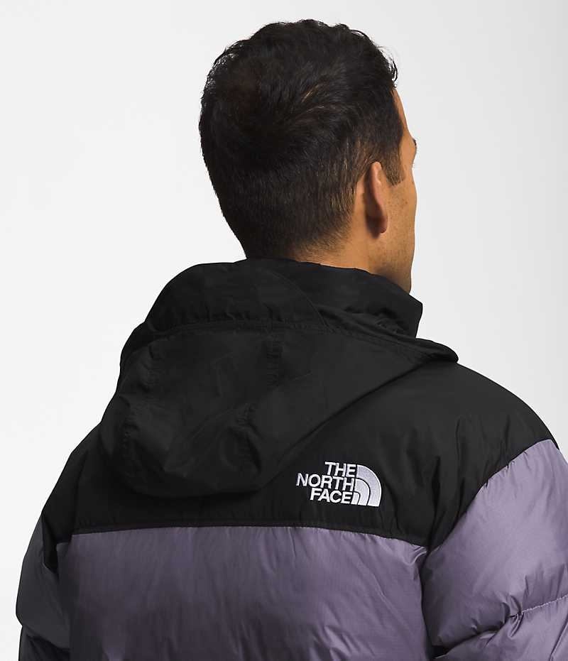 The North Face 1996 Retro Nuptse Aşağı Ceket Erkek Mor Siyah | TÜRKIYE STKF