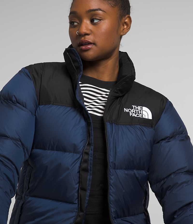 The North Face 1996 Retro Nuptse Aşağı Ceket Kadın Lacivert Siyah | ISTANBUL XGRI