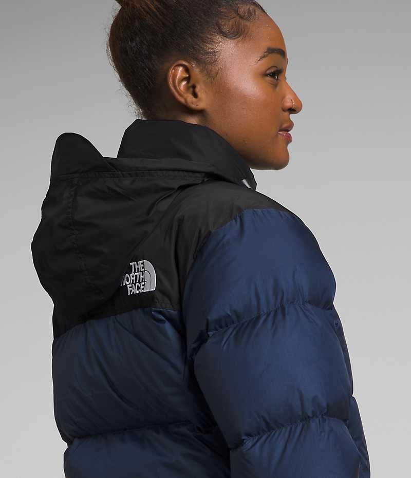 The North Face 1996 Retro Nuptse Aşağı Ceket Kadın Lacivert Siyah | ISTANBUL XGRI