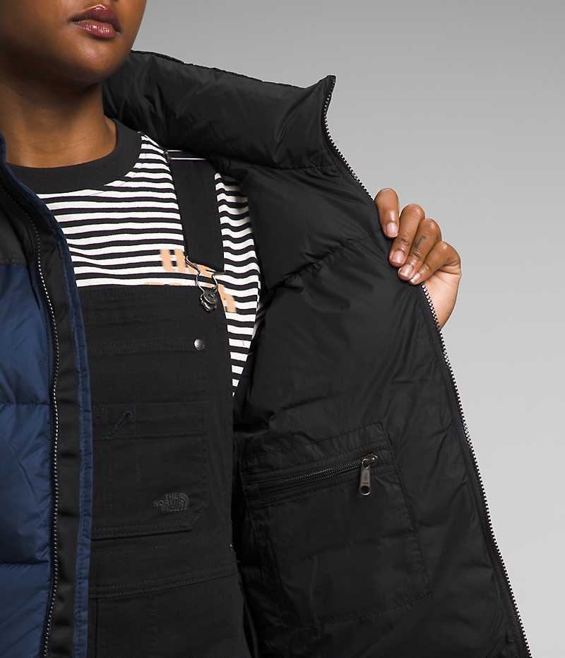 The North Face 1996 Retro Nuptse Aşağı Ceket Kadın Lacivert Siyah | ISTANBUL XGRI