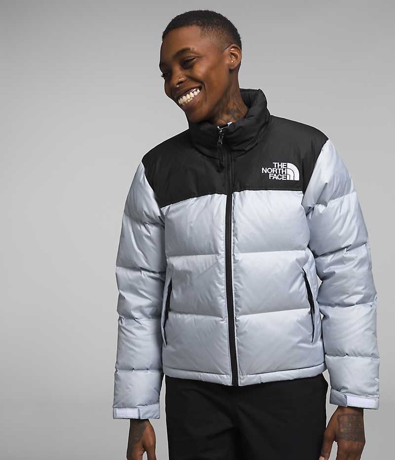 The North Face 1996 Retro Nuptse Aşağı Ceket Kadın Siyah Beyaz | TÜRKIYE LGSB