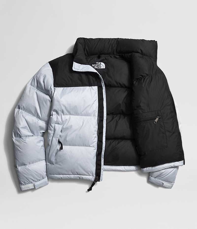 The North Face 1996 Retro Nuptse Aşağı Ceket Kadın Siyah Beyaz | TÜRKIYE LGSB