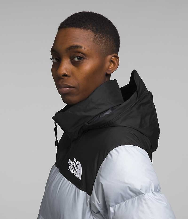 The North Face 1996 Retro Nuptse Aşağı Ceket Kadın Siyah Beyaz | TÜRKIYE LGSB