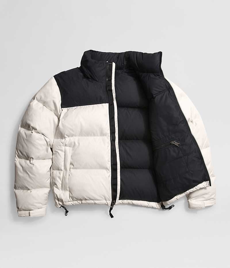 The North Face 1996 Retro Nuptse Aşağı Ceket Kadın Beyaz Siyah | ISTANBUL MGAW