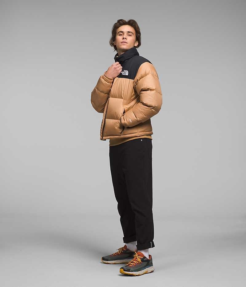 The North Face 1996 Retro Nuptse Aşağı Ceket Erkek Bej Rengi Siyah | TÜRKIYE VLYO
