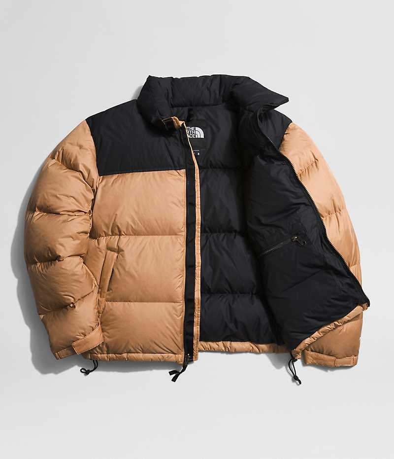 The North Face 1996 Retro Nuptse Aşağı Ceket Erkek Bej Rengi Siyah | TÜRKIYE VLYO