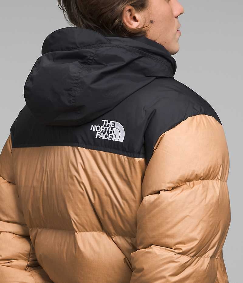 The North Face 1996 Retro Nuptse Aşağı Ceket Erkek Bej Rengi Siyah | TÜRKIYE VLYO