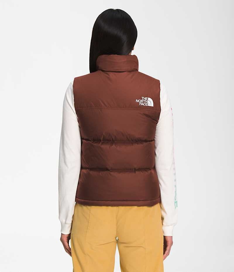 The North Face 1996 Retro Nuptse Aşağı Yelek Kadın Kahverengi | TÜRKIYE OEKR