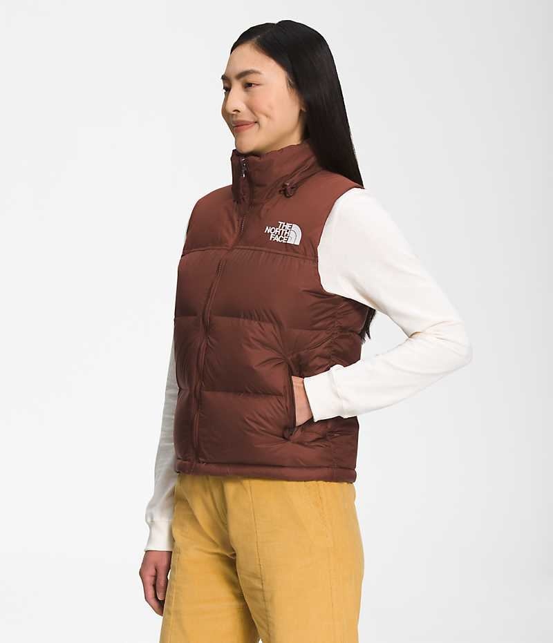 The North Face 1996 Retro Nuptse Aşağı Yelek Kadın Kahverengi | TÜRKIYE OEKR