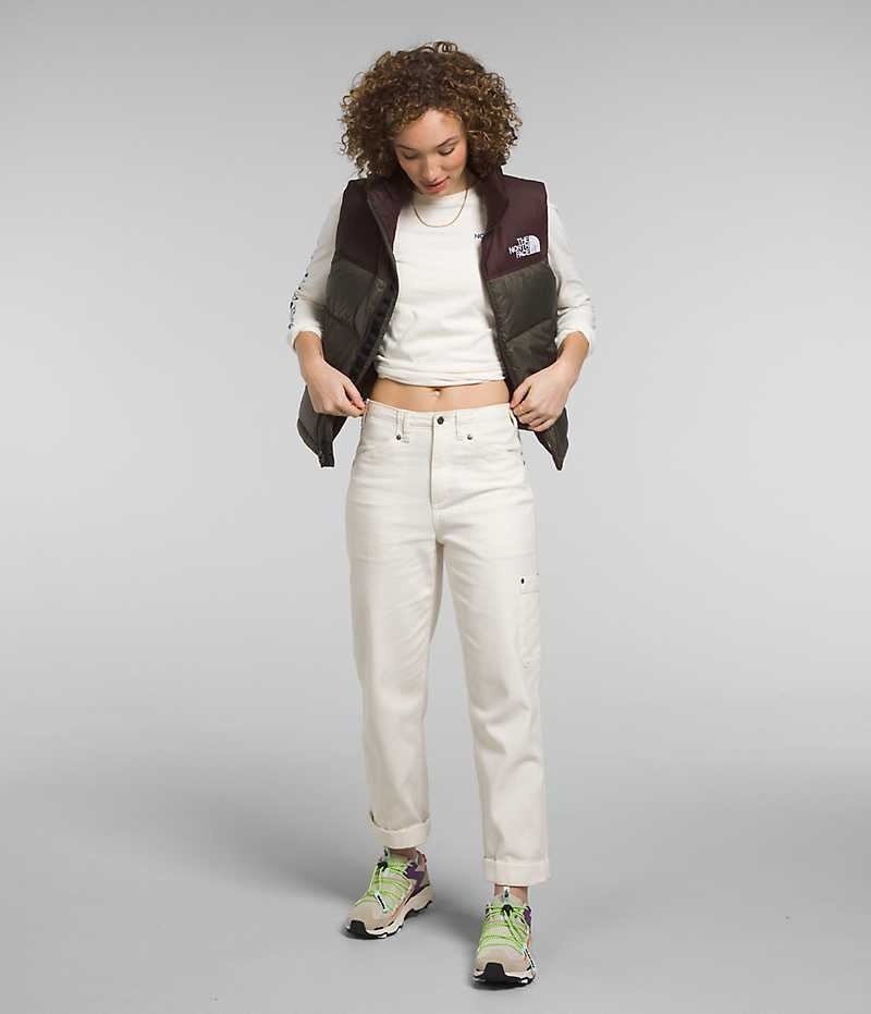 The North Face 1996 Retro Nuptse Aşağı Yelek Kadın Zeytin Yeşili Siyah | ISTANBUL XSTL