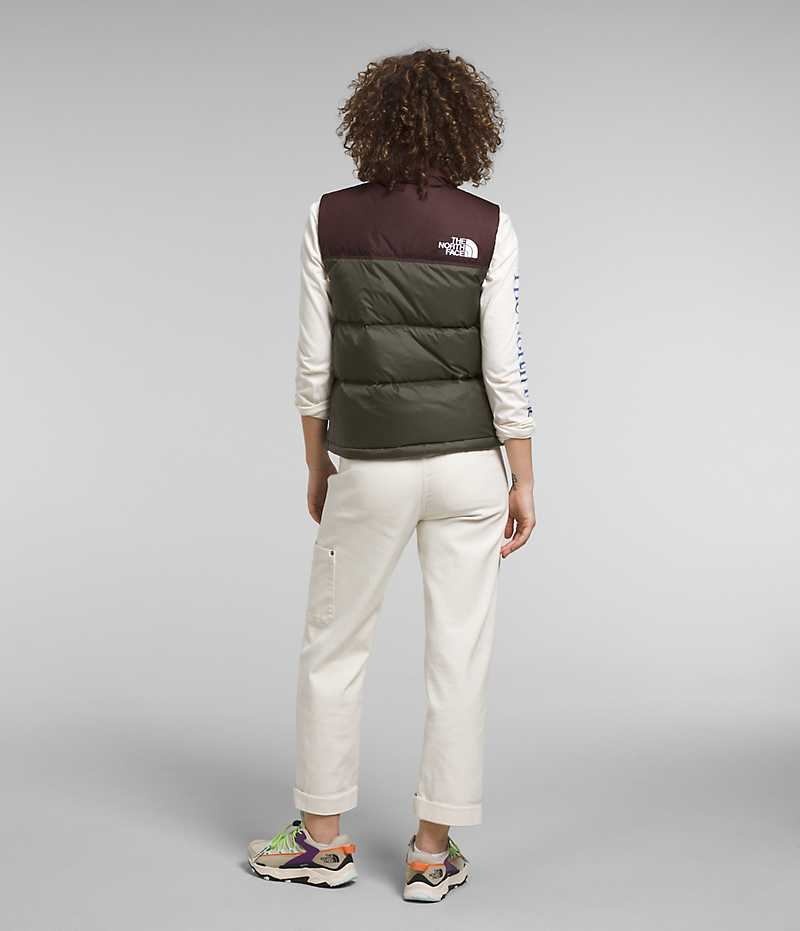 The North Face 1996 Retro Nuptse Aşağı Yelek Kadın Zeytin Yeşili Siyah | ISTANBUL XSTL