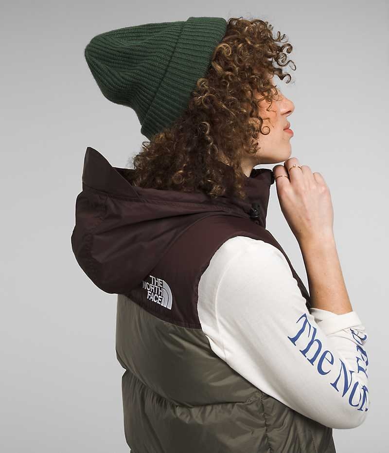 The North Face 1996 Retro Nuptse Aşağı Yelek Kadın Zeytin Yeşili Siyah | ISTANBUL XSTL