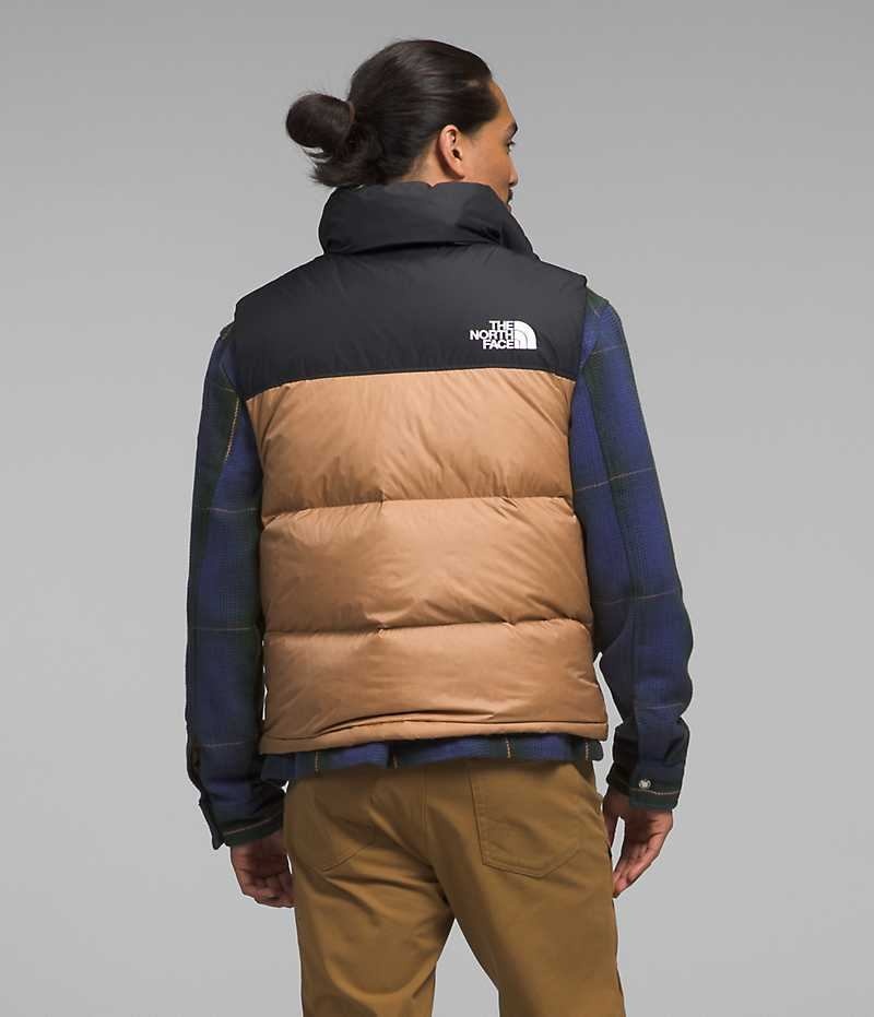 The North Face 1996 Retro Nuptse Aşağı Yelek Erkek Haki Siyah | ISTANBUL ADZJ