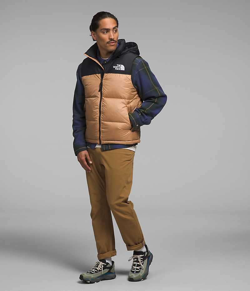 The North Face 1996 Retro Nuptse Aşağı Yelek Erkek Haki Siyah | ISTANBUL ADZJ