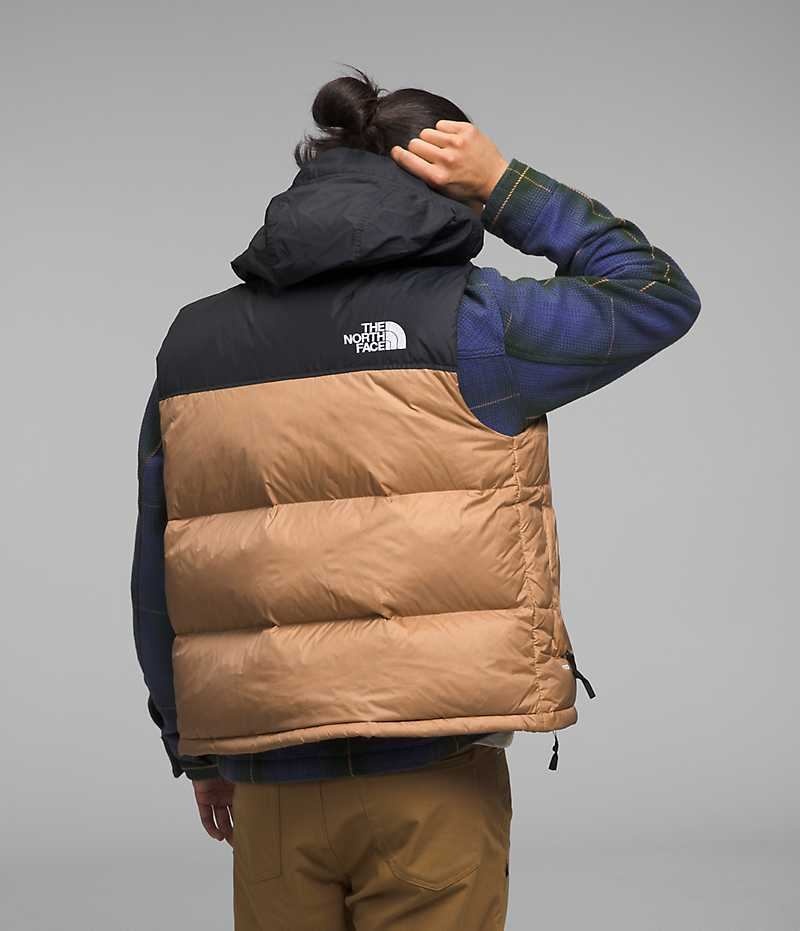 The North Face 1996 Retro Nuptse Aşağı Yelek Erkek Haki Siyah | ISTANBUL ADZJ
