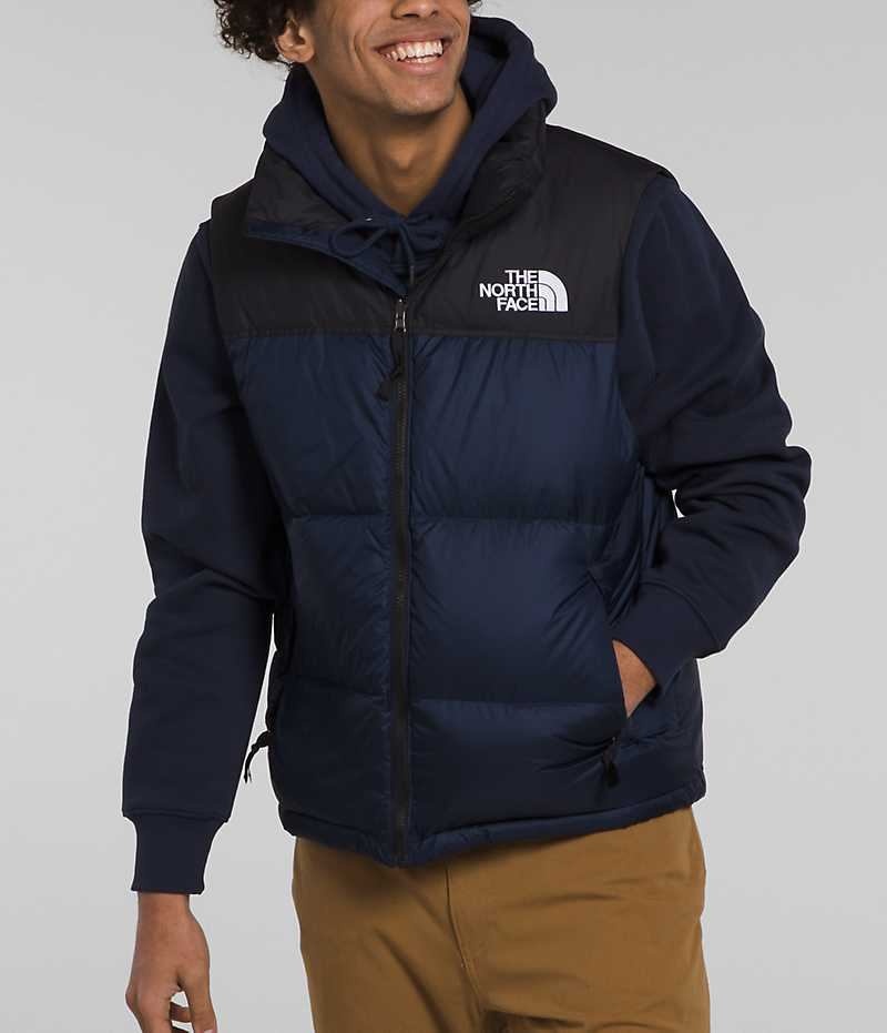 The North Face 1996 Retro Nuptse Aşağı Yelek Erkek Lacivert | TÜRKIYE JOKT