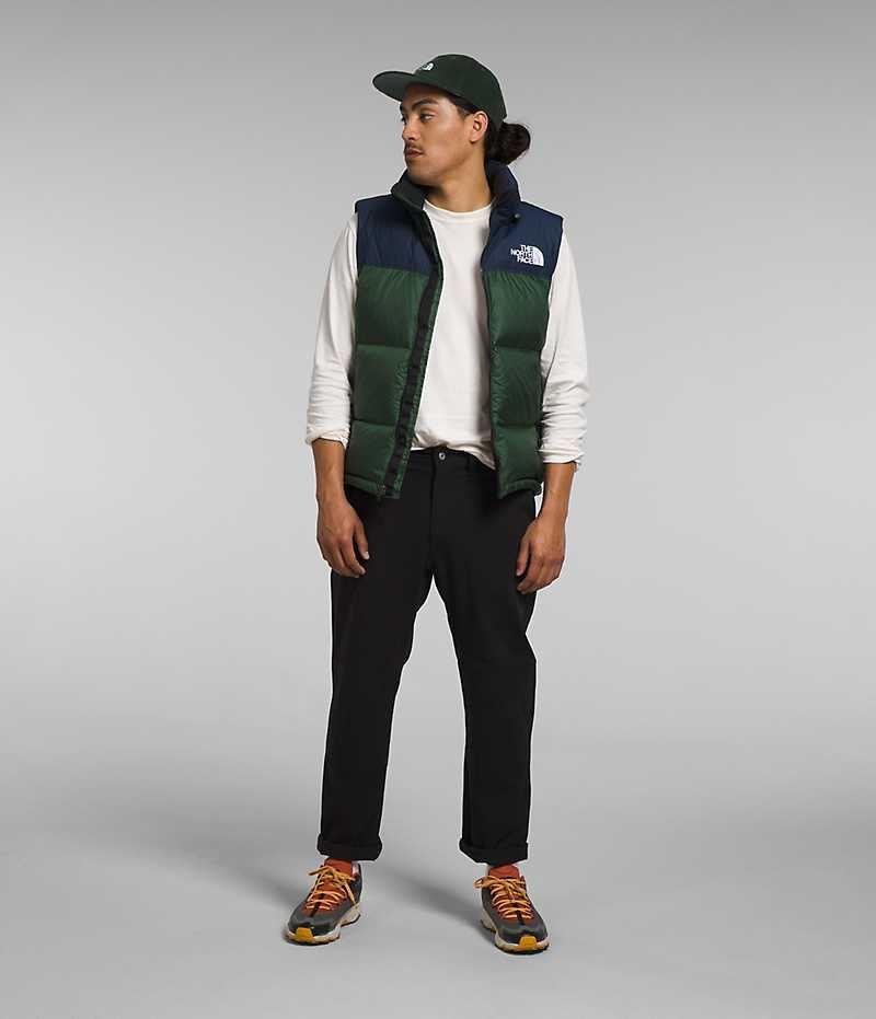The North Face 1996 Retro Nuptse Aşağı Yelek Erkek Yeşil Lacivert | ISTANBUL RMSQ