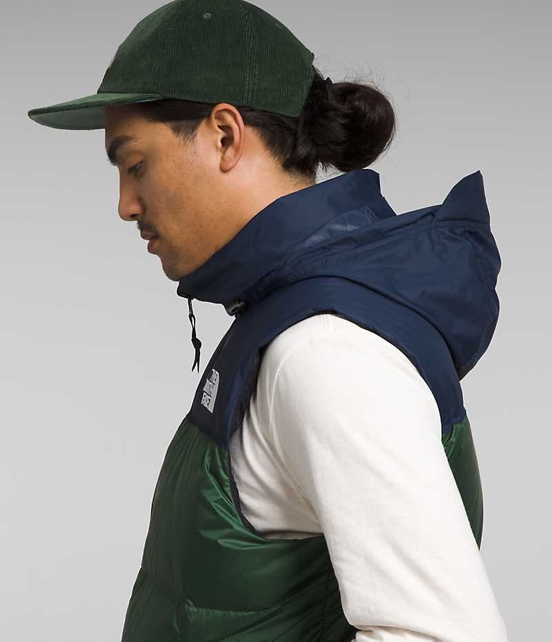 The North Face 1996 Retro Nuptse Aşağı Yelek Erkek Yeşil Lacivert | ISTANBUL RMSQ