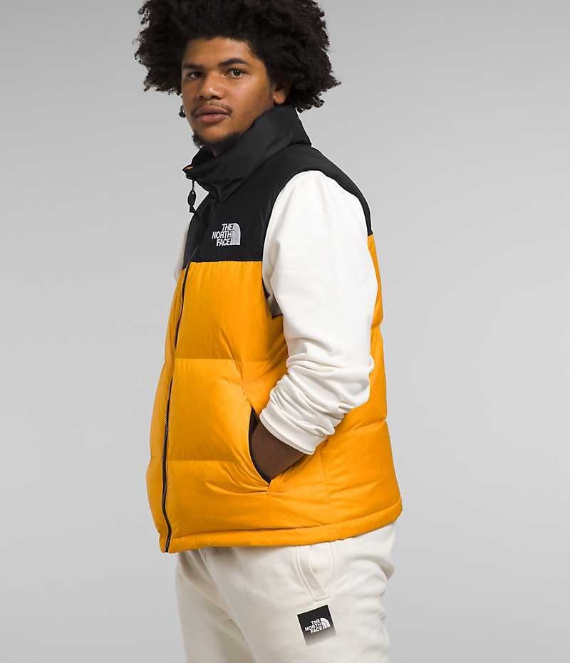 The North Face 1996 Retro Nuptse Aşağı Yelek Erkek Altın Siyah | TÜRKIYE VMAX