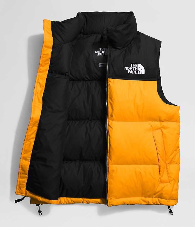 The North Face 1996 Retro Nuptse Aşağı Yelek Erkek Altın Siyah | TÜRKIYE VMAX