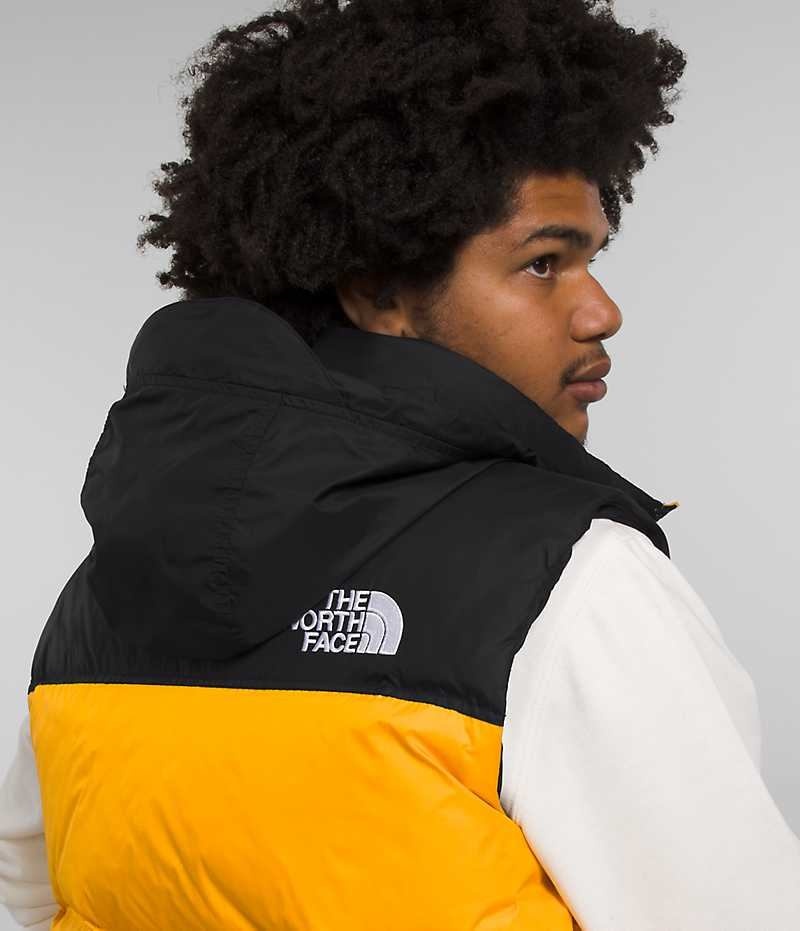 The North Face 1996 Retro Nuptse Aşağı Yelek Erkek Altın Siyah | TÜRKIYE VMAX