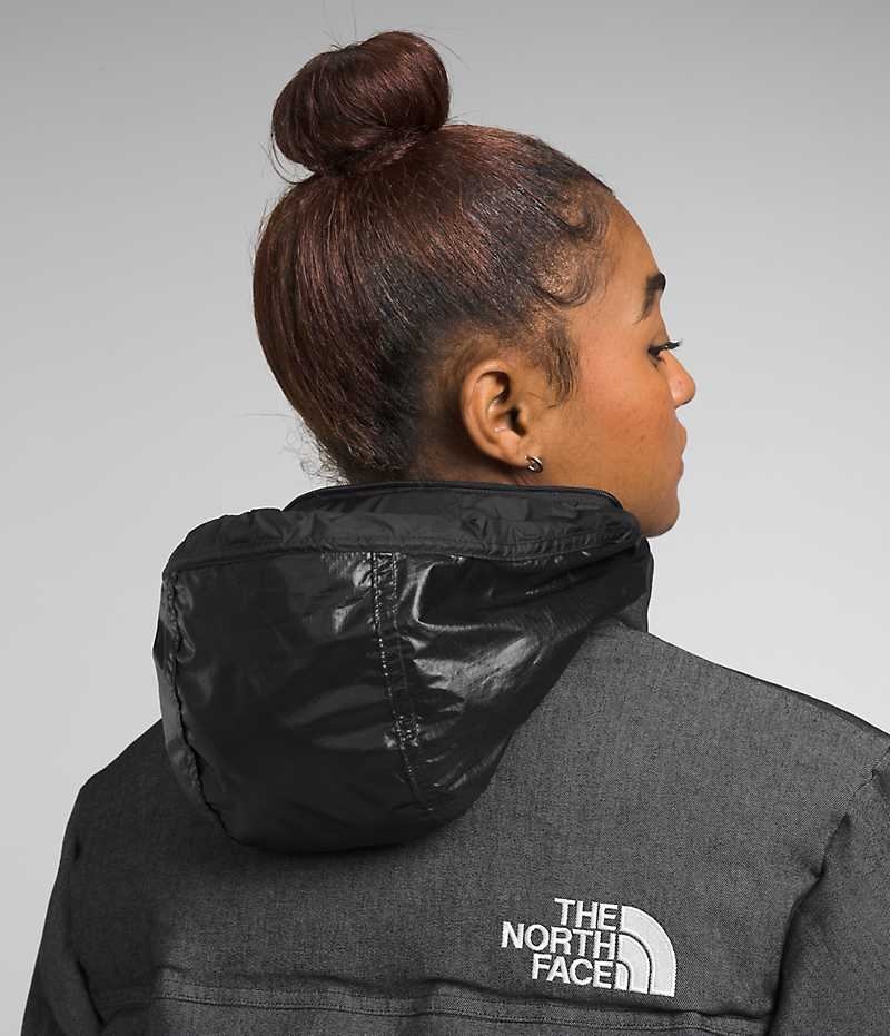 The North Face ’92 Reversible Nuptse Aşağı Ceket Kadın Siyah | TÜRKIYE JWNP