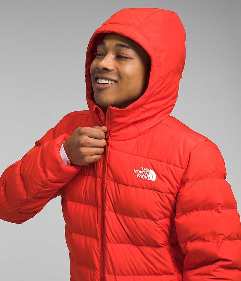 The North Face Aconcagua 3 Hoodie Aşağı Ceket Erkek Kırmızı | ISTANBUL SXTY