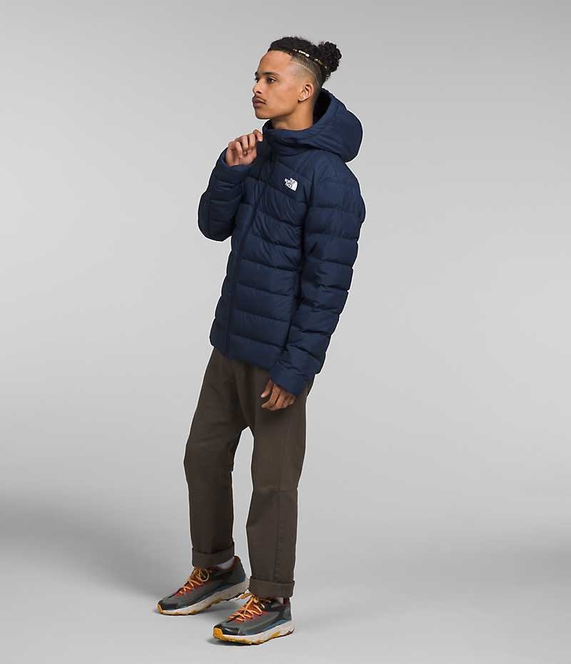 The North Face Aconcagua 3 Hoodie Aşağı Ceket Erkek Lacivert | ISTANBUL HUAQ