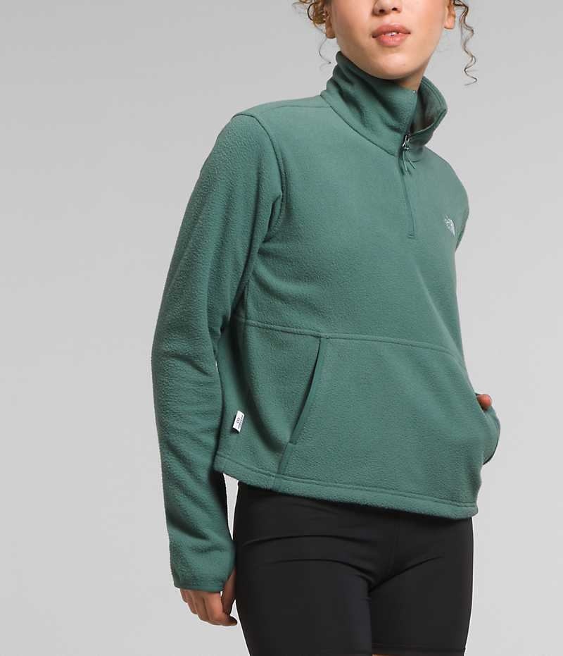 The North Face Alpine Polartec® 100 ¼-Zip Cowl Sweatshirt Kadın Yeşil | ISTANBUL ICEV