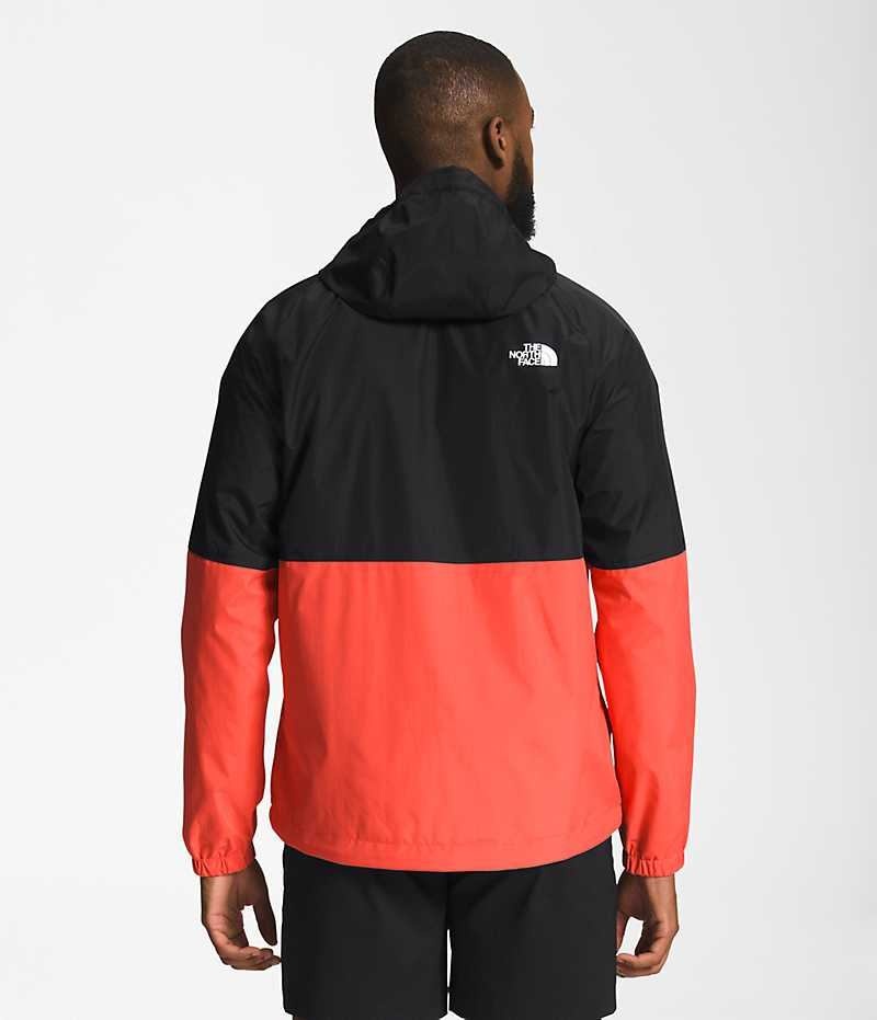 The North Face Antora Hoodie Yağmurluk Erkek Siyah Turuncu | TÜRKIYE FGTI