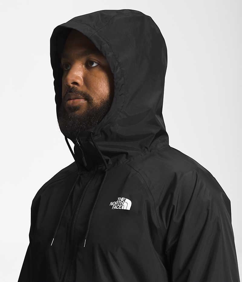 The North Face Antora Hoodie Yağmurluk Erkek Siyah Turuncu | TÜRKIYE FGTI