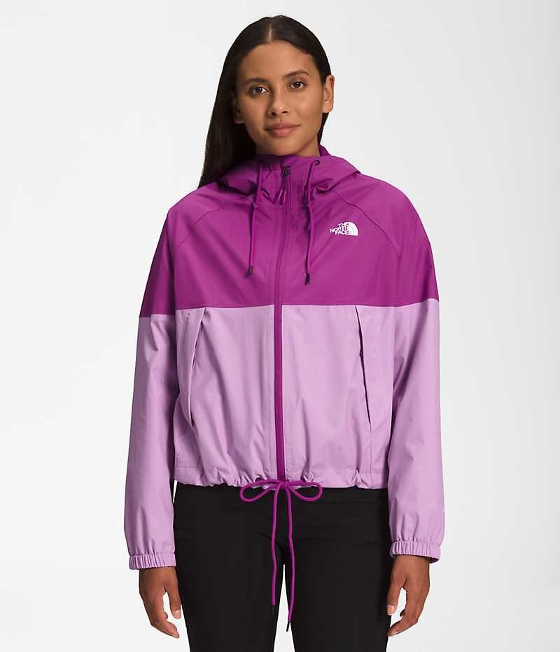 The North Face Antora Hoodie Yağmurluk Kadın Mor | TÜRKIYE PAMT