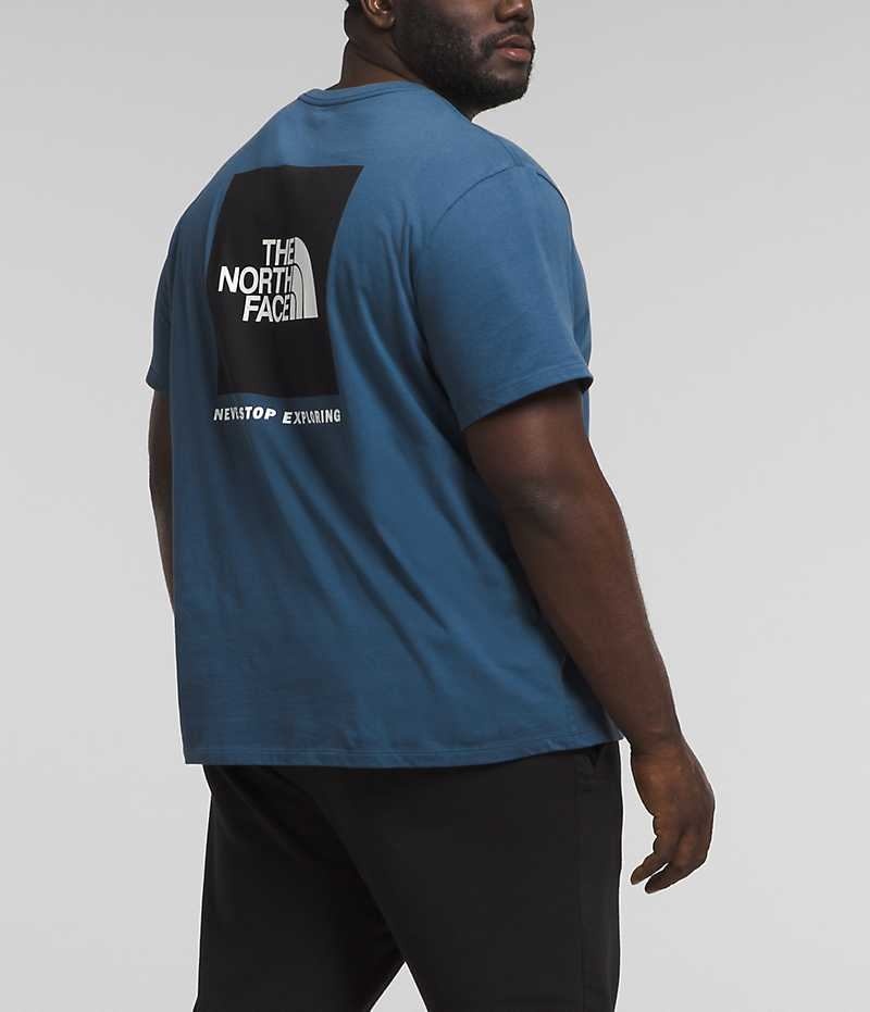 The North Face Big Kısa Sleeve Box NSE Tişört Erkek Mavi | TÜRKIYE PWEG