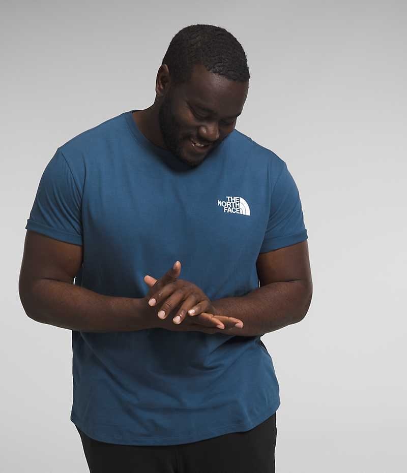 The North Face Big Kısa Sleeve Box NSE Tişört Erkek Mavi | TÜRKIYE PWEG