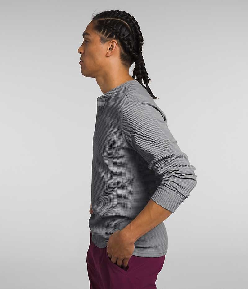 The North Face Canyon Fog Thermal Long Sleeve Henley Tişört Erkek Gri | ISTANBUL ADNV