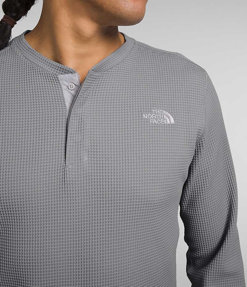 The North Face Canyon Fog Thermal Long Sleeve Henley Tişört Erkek Gri | ISTANBUL ADNV