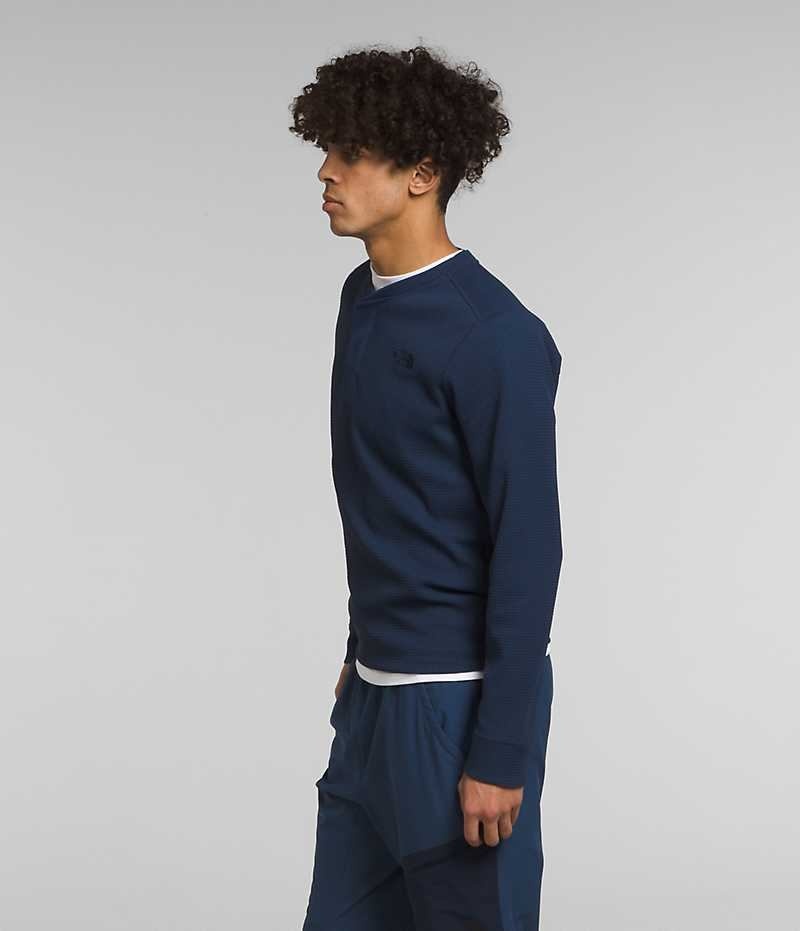 The North Face Canyon Fog Thermal Long Sleeve Henley Tişört Erkek Lacivert | ISTANBUL WJZI