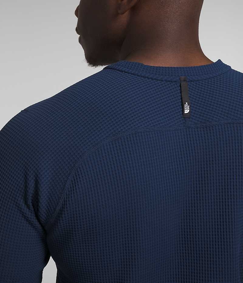 The North Face Canyon Fog Thermal Long Sleeve Sweatshirt Erkek Lacivert | TÜRKIYE KHWZ