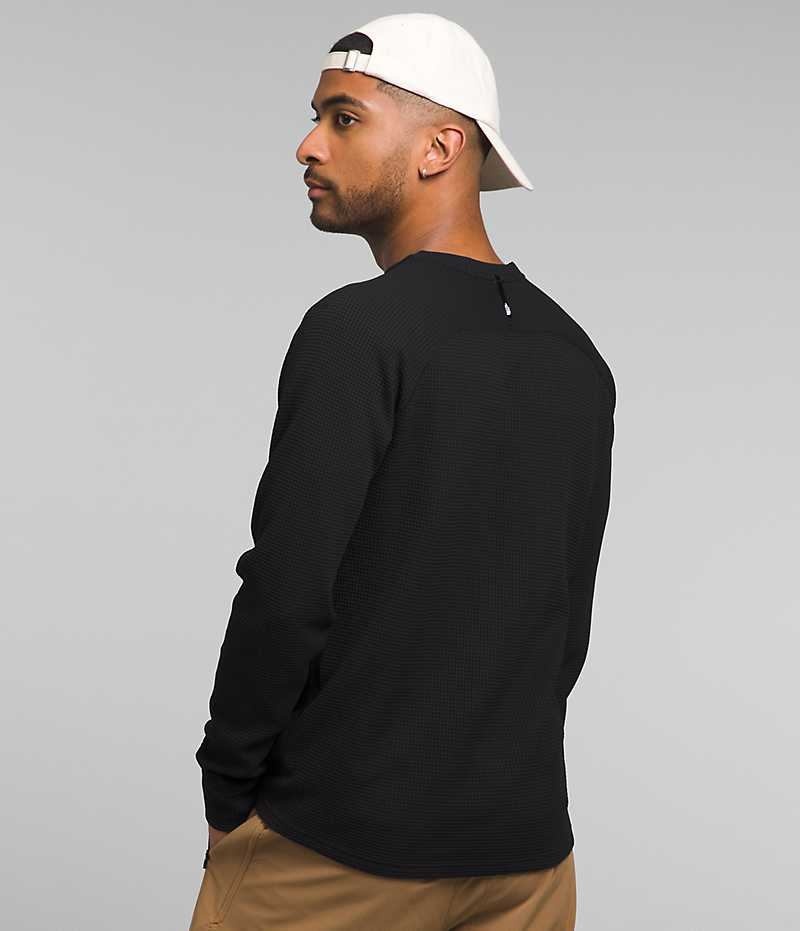 The North Face Canyon Fog Thermal Long Sleeve Sweatshirt Erkek Siyah | ISTANBUL YBNQ