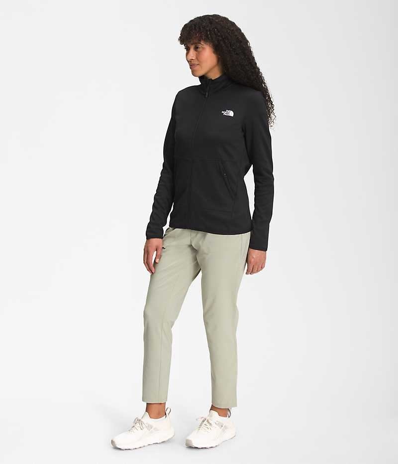 The North Face Canyonlands Full-Zip Polar Ceketler Kadın Siyah | TÜRKIYE BOGW