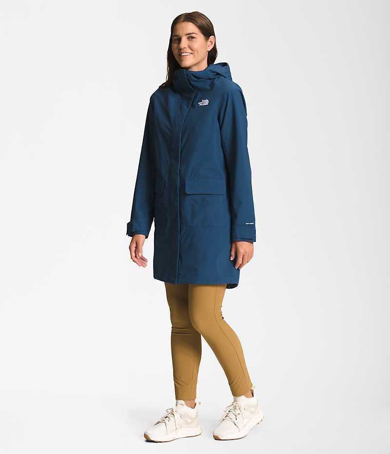 The North Face City Breeze Rain II Parka Kadın Mavi | TÜRKIYE FGAR