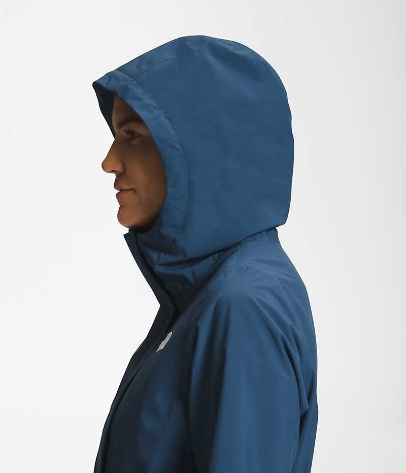 The North Face City Breeze Rain II Parka Kadın Mavi | TÜRKIYE FGAR