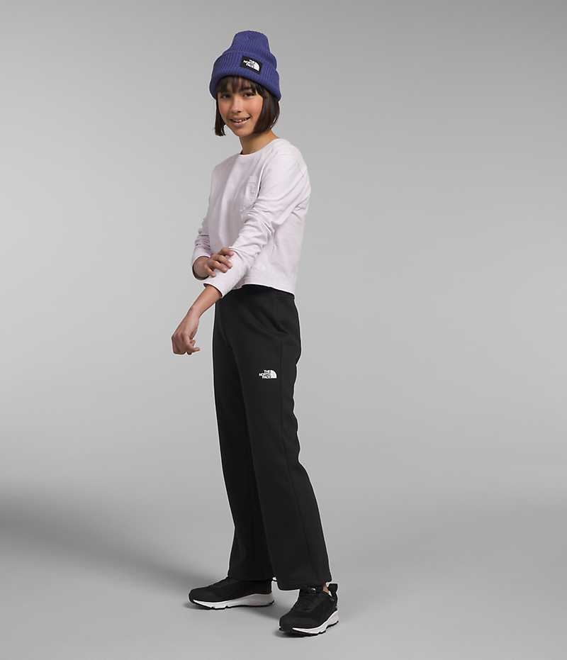 The North Face Cozy Dream Fleece Geniş Leg Polar Pantolon Kiz Çocuk Siyah | TÜRKIYE EOSZ