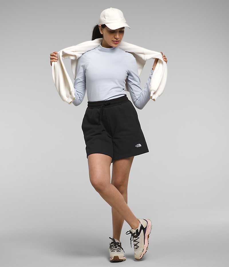 The North Face Felted Fleece 7' Şort Kadın Siyah | TÜRKIYE VYXP