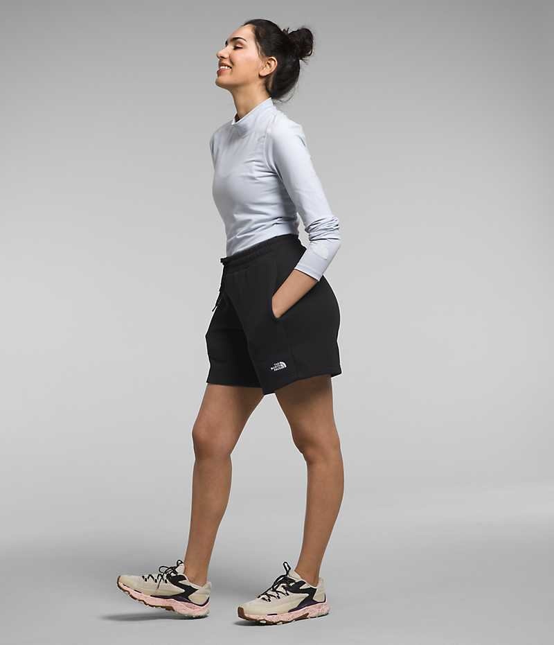 The North Face Felted Fleece 7' Şort Kadın Siyah | TÜRKIYE VYXP
