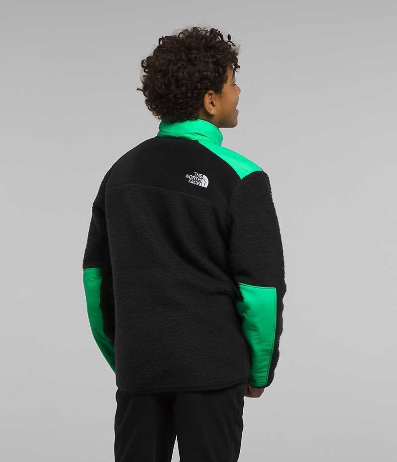 The North Face Forrest Mashup Polar Ceketler Erkek Çocuk Siyah Yeşil | ISTANBUL DZJH