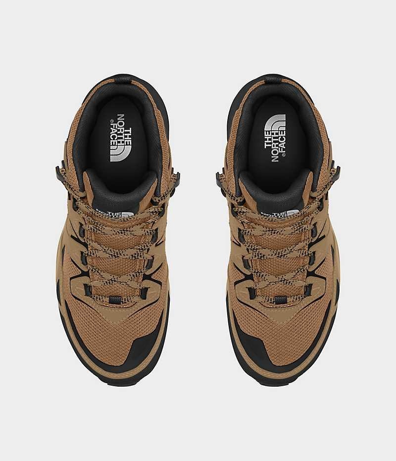 The North Face Hedgehog 3 Mid Cut Su Geçirmez Yürüyüş Ayakkabısı Erkek Kahverengi Siyah | TÜRKIYE ZVIP